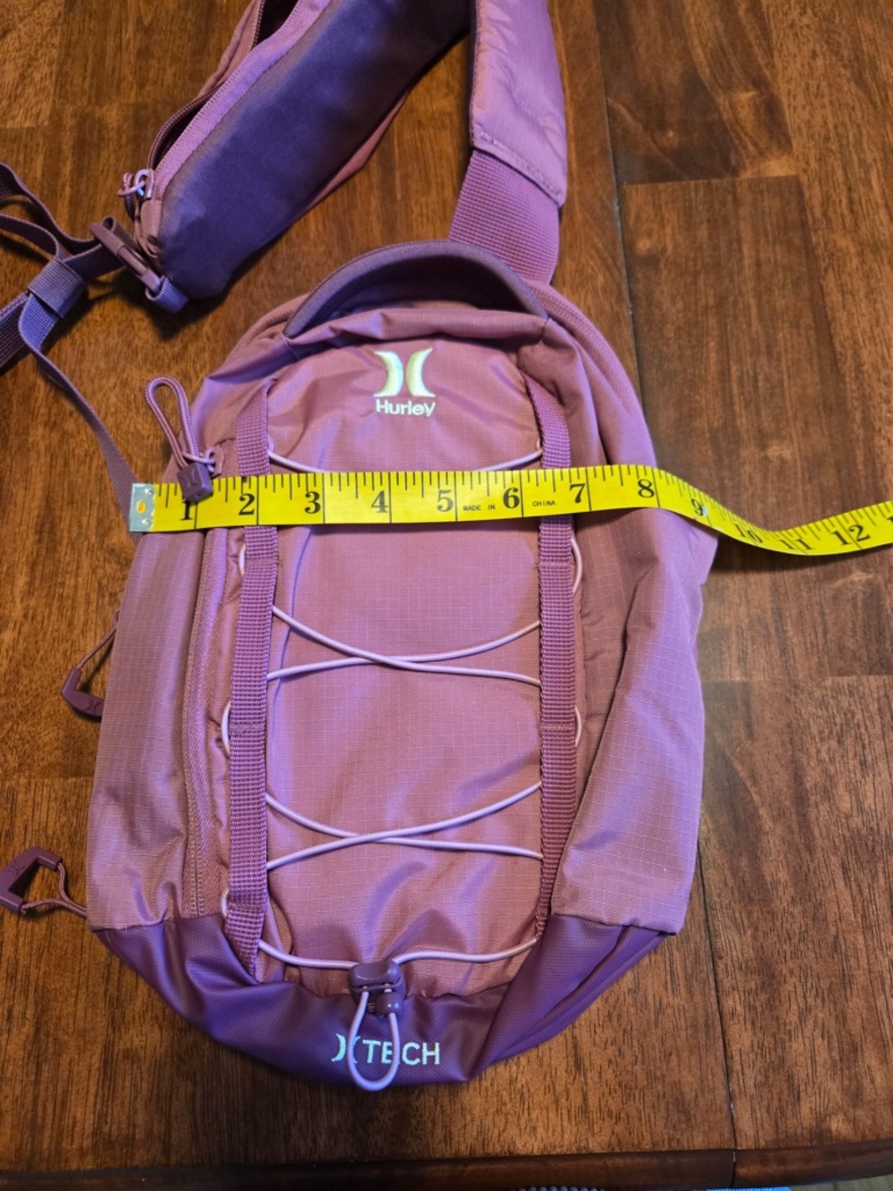 Hurley Wine Red Backpack with Front Bungee - Picture 7 of 7